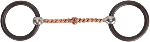 Schneiders Semi-Weighted O Ring Twisted Copper Mouth Snaffle Horse Bit | 5" Mouthpiece | Curved Design for Tongue Relief | Promotes Salivation | Ideal for Responsive Communication in Saudi Arabia
