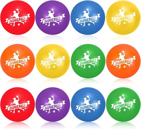 Jerify 12 Pcs Foam Dodgeball Set 6 Inch Soft Skin Playground Dodgeballs Bulk, Low Density Foam for Non Sting Dodgeball Sports Equipment for Kids and Adults in Saudi Arabia