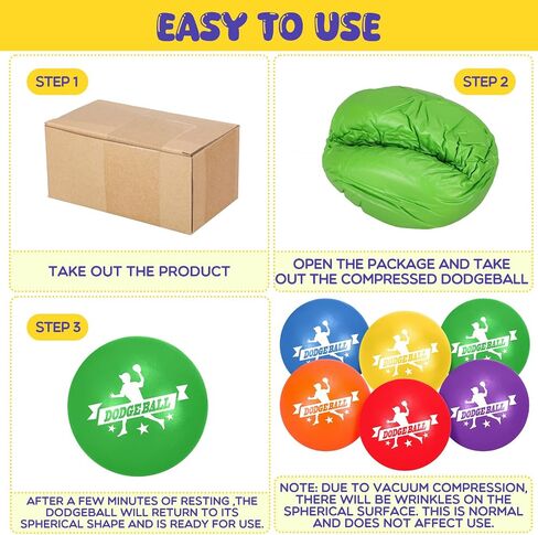 Jerify 12 Pcs Foam Dodgeball Set 6 Inch Soft Skin Playground Dodgeballs Bulk, Low Density Foam for Non Sting Dodgeball Sports Equipment for Kids and Adults in Saudi Arabia