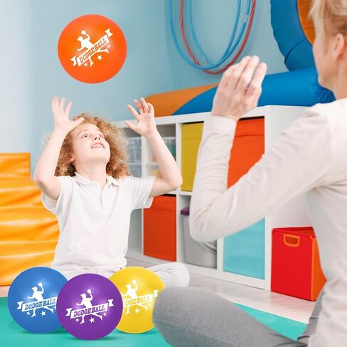 Jerify 12 Pcs Foam Dodgeball Set 6 Inch Soft Skin Playground Dodgeballs Bulk, Low Density Foam for Non Sting Dodgeball Sports Equipment for Kids and Adults in Saudi Arabia