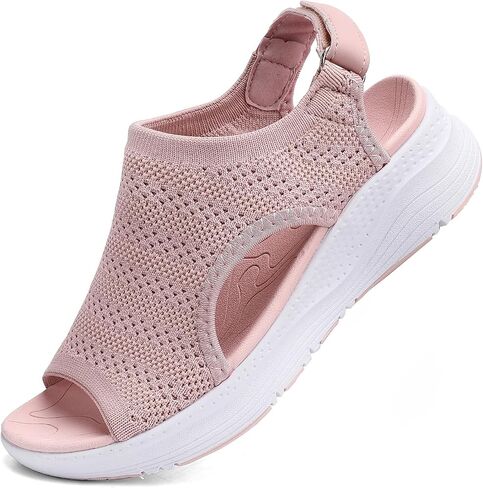 Women Arch Support Orthotic Walking Sandals Comfortable Plantar Fasciitis Non-slip Casual Open Toe Adjustable Ankle Strap Sport Sandals for Summer Beach in Saudi Arabia