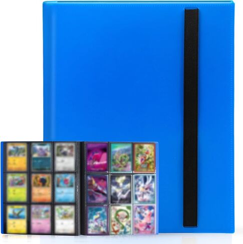 Binder Card Card ، 9 Pocket 20 Pages 360 Cards ، Collector Album ، Folder Card for Collection Mamps ， Sports ، MTG ، TCG (Blue) in Kuwait