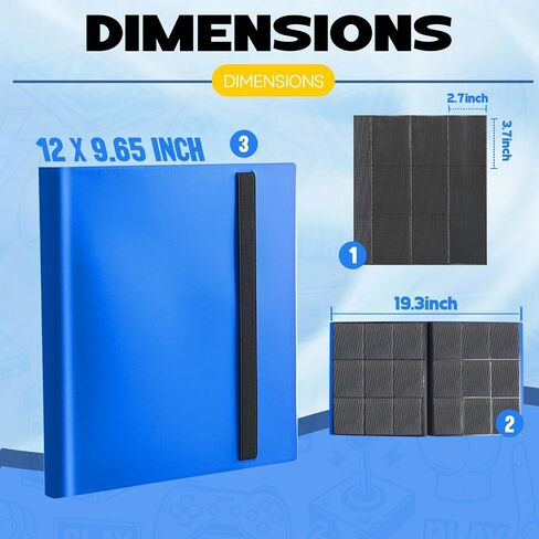 Binder Card Card ، 9 Pocket 20 Pages 360 Cards ، Collector Album ، Folder Card for Collection Mamps ， Sports ، MTG ، TCG (Blue) in Kuwait