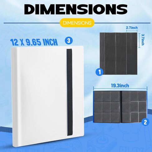 Trading Card Binder,9 Pocket 20 Pages 360 Cards,Collector Album,Card Folder for Collectible Games， Sports,MTG,TCG(Blue) in Kuwait