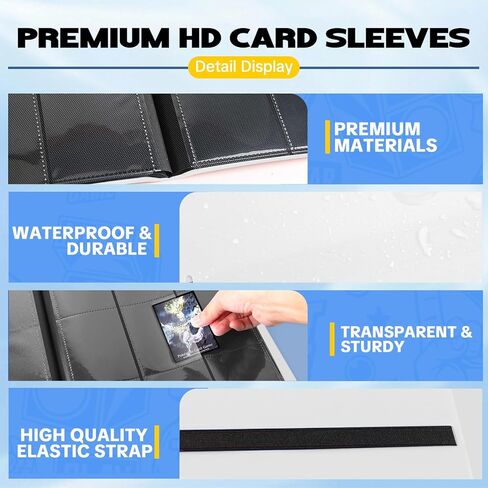 Trading Card Binder,9 Pocket 20 Pages 360 Cards,Collector Album,Card Folder for Collectible Games， Sports,MTG,TCG(Blue) in Kuwait