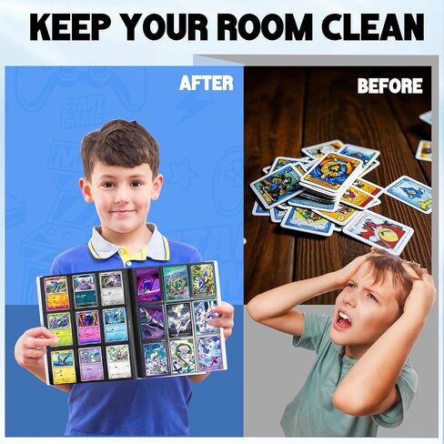 Trading Card Binder,9 Pocket 20 Pages 360 Cards,Collector Album,Card Folder for Collectible Games， Sports,MTG,TCG(Blue) in Kuwait