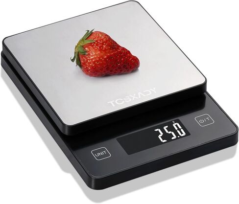 Food Scale, 11lb Digital Kitchen Scale with 6 Units LCD Display and Tare Function,Compact Design for Baking,Healthy Cooking,Meal Prep, 304 Stainless Steel in Kuwait