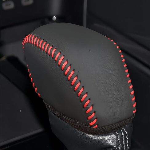 Genuine Leather Car Gear Shift Knob Cover for 2024 Toyota Grand Highlander,2020-2024 Highlander/Hybrid,2019-2024 Toyota RAV4,2021-2024 Toyota Venza(Carbon Black) in Kuwait