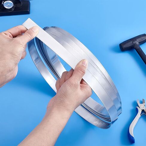 PH PandaHall 8.2ft Aluminum Strip, 0.78" Wide Aluminum Flashing Aluminum Bezel Strip Metal Sheet Metal Foil Roll Sheet Strip Roofing Aluminum Flat Wire for Sealing Door Window DIY Crafts 1mm Thick in Saudi Arabia