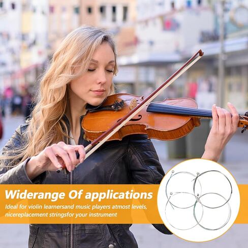 8 pcs Viola Strings, Dominant Violin Strings 4/4 Full Set Guitar String Cello String Carbon Steel Core for Universal Instruments C Plated Ball End Chromium Wound in Saudi Arabia