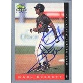 كارل إيفريت هاي ديزرت مافريكس - مارلينز التابعة لعام 1993 أفضل بطاقة كلاسيكية موقعة - بطاقة قليلة الدوري - ملطخة قليلاً. يأتي هذا العنصر مع شهادة أصالة من in Kuwait