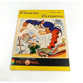 1967 Oakland Raiders at Boston Patriots AFL Football Program 10-22-67 - NFL Programs in Saudi Arabia
