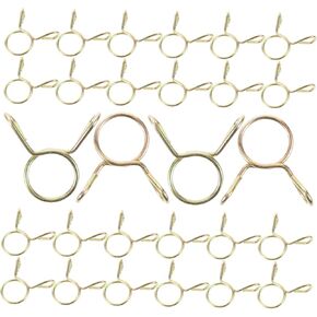 NUOBESTY 100Pcs Water Hose Clips Durable Plated Hose Clamps for Secure Fastening of Water and Oil Hoses Reliable Spring Loaded Design for DIY and Professional Use in Kuwait