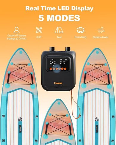 مضخة SUP عالية الضغط على 20PSI ، مضخة الهواء الإغلاق التي تعمل بالسيارة 12V ، ووزن شديد الوزن للوحات المجداف ، والزوارق والممتمرات (12 فولت DC 20PSI) in Saudi Arabia