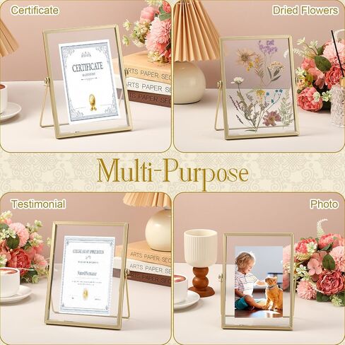 Amyhill 3 مجموعة من الذهب العائم إطار صورة 12x10 بوصة لأحجام الصور 8x10 ، 7x9 ، 6x8 ، 5x7 ، عرض طاولة رأسية معدن عائم هدية راقية لحضور حفل زفاف عيد الميلاد ديكور المكتب المنزلي in Saudi Arabia