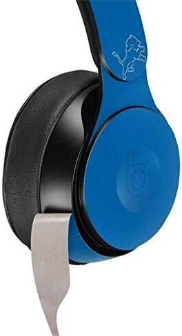 Skinit Skinit Audio Audio Skiner مع Beats Solo Pro - NFL Detroit Lions بالأبيض والأسود المرخصة رسميًا in Saudi Arabia