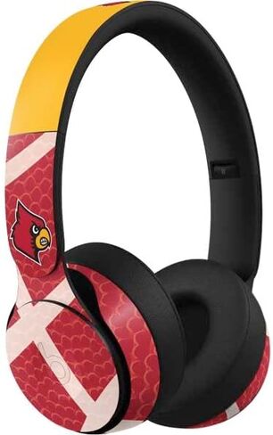 Skinit Schecal Audio Audio Skin متوافق مع Beats Solo Pro - تصميم جامعة لويزفيل شيفرون المرخصة رسميًا in Kuwait
