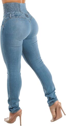 Moda Xpress High Waisted Butt Lifting Jeans for Women - Colombian Design Jeans Levanta Cola in Kuwait