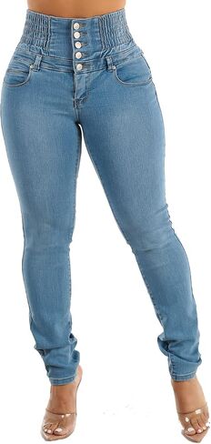 Moda Xpress High Waisted Butt Lifting Jeans for Women - Colombian Design Jeans Levanta Cola in Kuwait