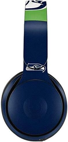 Skinit Skinit Audio Audio Skin متوافق مع Beats Solo Pro - تصميم شعار NFL Seattle Seahawks المرخص رسميًا in Saudi Arabia