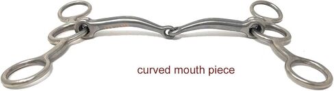 AJ Tack Stail Steel Jr. Cowhorse Smooth Snaffle Gag Bit - 5 1/4 "الخد in Kuwait