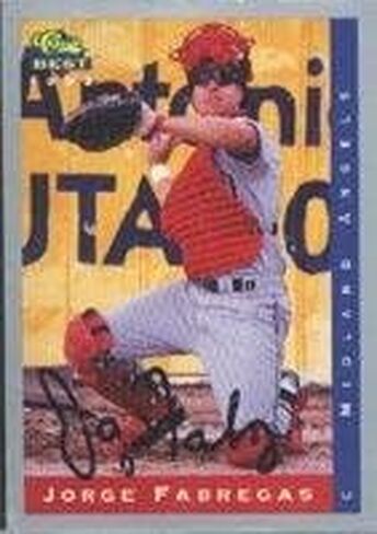Jorge Fabregas Midland Angels - Angels Affiliate 1993 Classic Best Card -Card - بطاقة League Minor - توقيع ملطخ قليلاً. يأتي هذا العنصر مع شهادة أصالة من in Saudi Arabia
