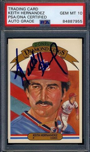Keith Hernandez Gem Mint 10 PSA DNA Signed 1983 Donruss Diamond King Autographed - Baseball Slabbed Autographed Cards in Saudi Arabia