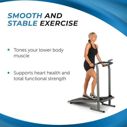 stamina inmotion T900 يدوي المطحنة - طاحونة اللياقة الطوية مع تطبيق تمرين ذكي - حلقة مفرغة غير محلية للتمرين المنزلي - تصل إلى 225 رطلاً قدرة الوزن in Saudi Arabia