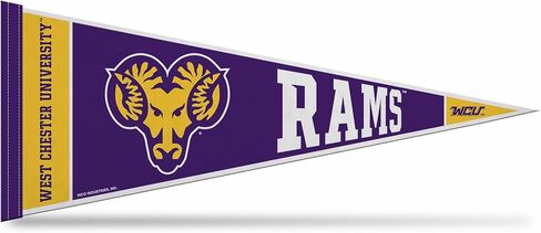Rico Industries NCAA West Chester Golden Rams 12" x 30" Felt Wall Décor Pennant - Great for Home/Bed Room/Man Cave Décor in Saudi Arabia