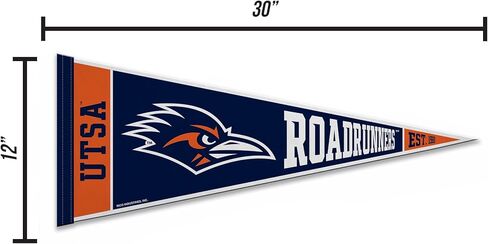 Rico Industries NCAA Texas -San Antonio Roadrunners - Utsa Rally 12 "× 30" in Saudi Arabia