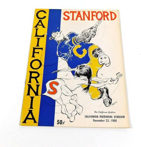 1968 Stanford at California College Football Program 11-23-68 - College Programs in Saudi Arabia