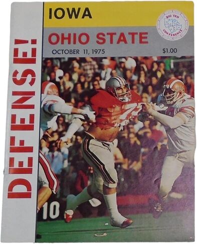 1975 Iowa vs Ohio State NCAA Football Program 10/11/75 - College Programs in Saudi Arabia