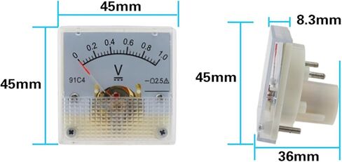 91C4-V Voltmeter 1V-450V 45MMX45MM(5V) in Saudi Arabia