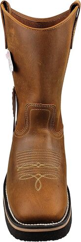 Establo Men's Work Boots Genuine Crazy Leather Color Mango in Kuwait