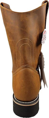 Establo Men's Work Boots Genuine Crazy Leather Color Mango in Kuwait