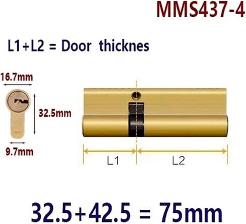 قفل الباب النحاسي أسطوانة 7 مفاتيح لغرفة النوم الحمام الداخلي الباب الأمامي الأجهزة MS437 1PCS (70 مم أ) in Kuwait