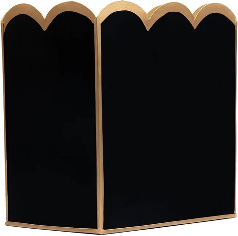 استوديو Jaye ، سلة القمامة الزخرفية Can Taupe & Gold Waste ، Holder Magazine Metal ، Wastebasket Bathroom for Gold Office Decore & Gold Bedroom Decord ، Scallop Basket ، Small Waste Bin ، 7 "× 10" × 7.5 " in Kuwait