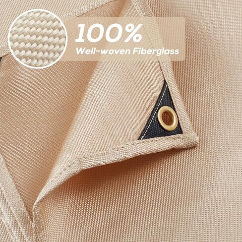 2 Pack Welding Blanket, 4x6 ft Heat Resistant Fire Blanket with Brass Grommets, Welding Blanket Fireproof, Heavy Duty Fiberglass Welding Mat for Grill, Smoker, Camping, Industrial Use in Kuwait