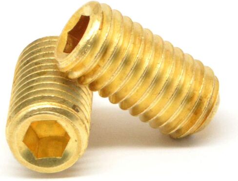 #8-32 x 3/8" Coarse Thread Socket Set Screw Cup Point Brass Pk 25 in Saudi Arabia