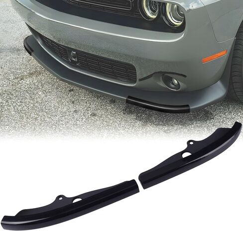 Front Bumper Lip Splitter Cover, for 2015-2023 Dodge Challenger, R/T GT SRT, 2PCS, Yellow in Kuwait