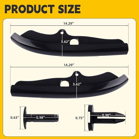 Front Bumper Lip Splitter Cover, for 2015-2023 Dodge Challenger, R/T GT SRT, 2PCS, Yellow in Kuwait