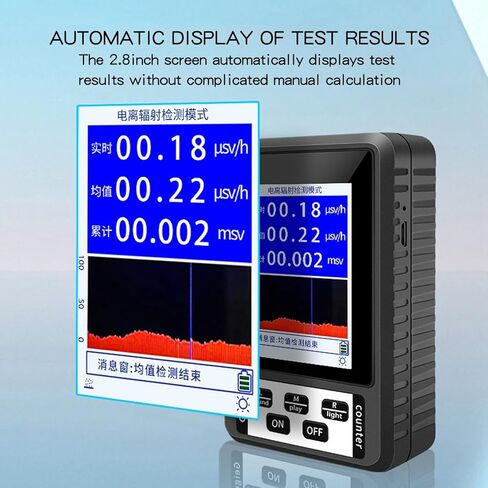 Portable Handheld Beta Gamma X Ray Radiation Monitor Meter,High Accuracy with 2.8inch Screen for Material Inspection, Environmental Testing, Radiation in Saudi Arabia