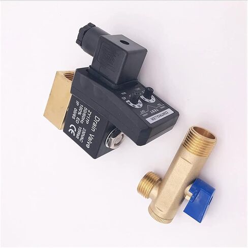 Solenoid Valve 1/2inch Electric Drain Timer Valve with Brass Fitting 220v 24V 2way Water Valve Air Compressor Automatic Valve Useful(12V) in Saudi Arabia