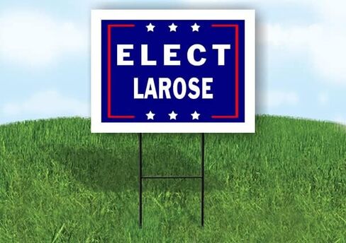 Elect Larose - علامة طريق Side Side Side Sign Sign مع STAND - علامات الممرات للشوارع ، العشب ، البلوك ، المنزل ، العقارات - علامات الفناء ، لافتات مخصصة ، لافتات شخصية - 18 "× 24" in Saudi Arabia