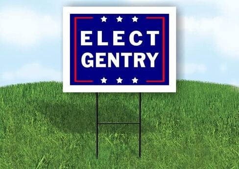 Elect Gentry - علامة طريق Side Side Side Sign With Stand - Drainway Signs for Street ، Lawn ، Block ، House ، Real Estate - Synd Sign ، Sign Sign ، Signization Signage - 18 "× 24" in Saudi Arabia