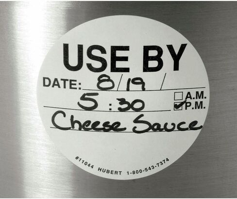 White Refrigerator/Freezer Use by Label Black Imprint - 2 3/4"Dia in Saudi Arabia