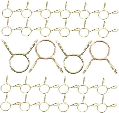 Nuobesty 100pcs مقاطع خرطوم المياه متينة مخططات خراطيم مطلية لتصميم آمن لخراطيم الماء والزيت موثوقة محملة نابض للاستخدام DIY والاستخدام المهني in Kuwait