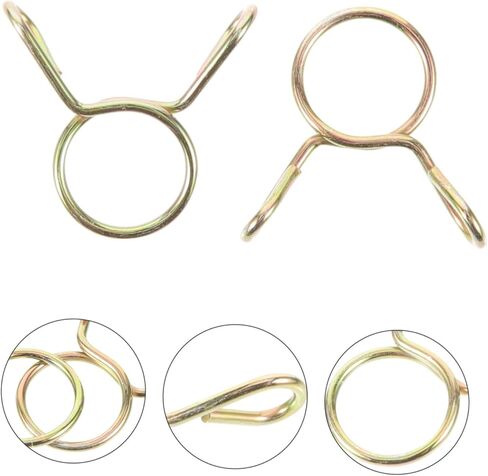 Nuobesty 100pcs مقاطع خرطوم المياه متينة مخططات خراطيم مطلية لتصميم آمن لخراطيم الماء والزيت موثوقة محملة نابض للاستخدام DIY والاستخدام المهني in Kuwait