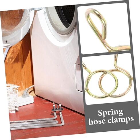 Nuobesty 100pcs مقاطع خرطوم المياه متينة مخططات خراطيم مطلية لتصميم آمن لخراطيم الماء والزيت موثوقة محملة نابض للاستخدام DIY والاستخدام المهني in Kuwait