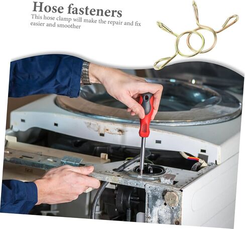 Nuobesty 100pcs مقاطع خرطوم المياه متينة مخططات خراطيم مطلية لتصميم آمن لخراطيم الماء والزيت موثوقة محملة نابض للاستخدام DIY والاستخدام المهني in Kuwait